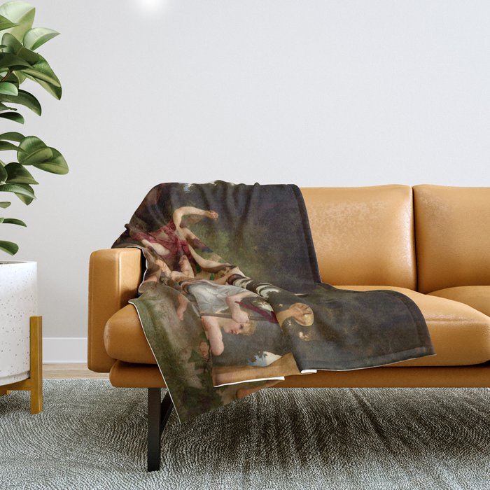 William-Adolphe Bouguereau "The Youth Of Bacchus" Throw Blanket