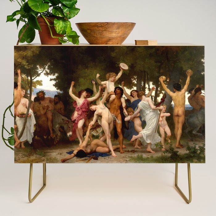 William-Adolphe Bouguereau "The Youth Of Bacchus" Credenza