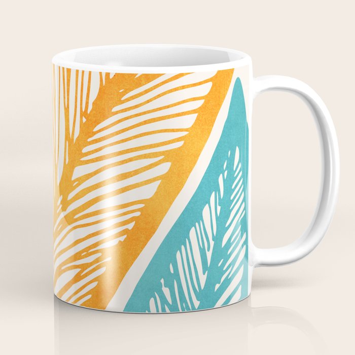 Colorful Tropical Flora - Retro Palette Coffee Mug