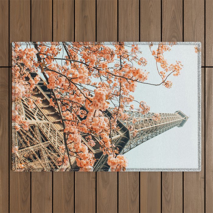 Paris In Spring | Travel Photography Eifel Tower | Wonder Building Architecture Love Outdoor Rug