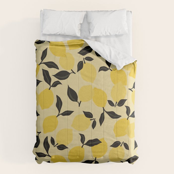 Seamless Citrus Pattern / Lemons Comforter
