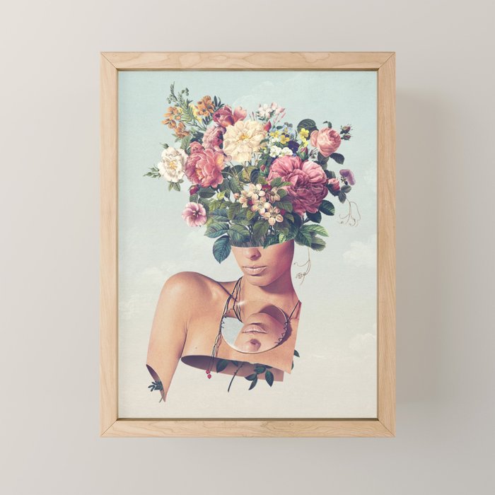Flower-Ism - Bouquet Pot Head Mini Art Print