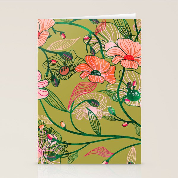 Twinning #Illustration #Pattern Stationery Card