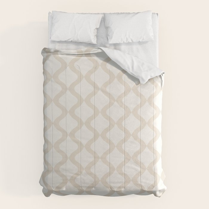 Alva Pattern - Vintage Neutral White Comforter