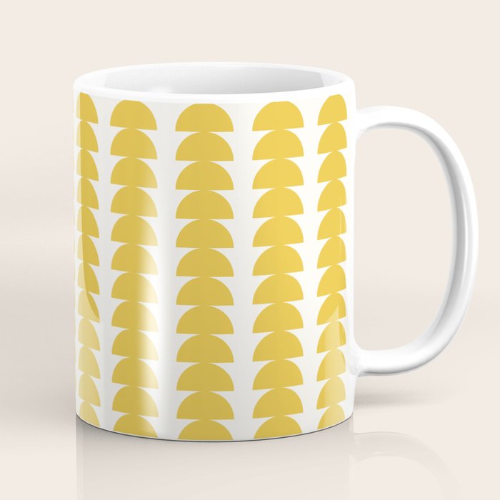 Maude Shapes Pattern - Golden Yellow Coffee Mug