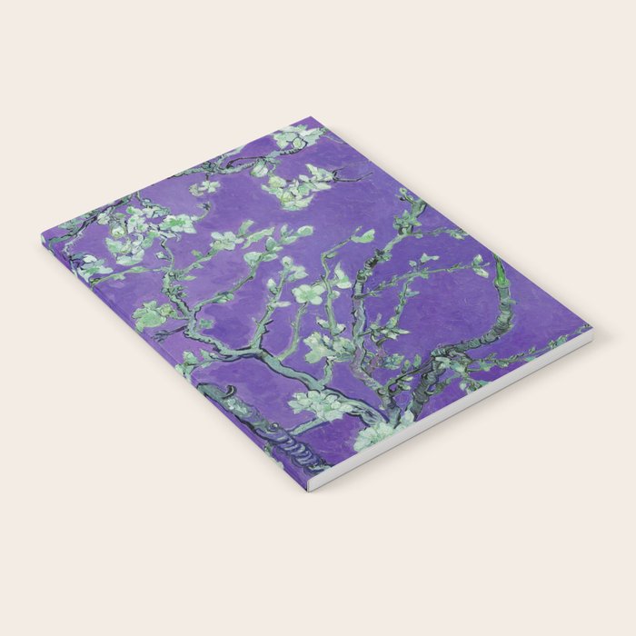 Vincent Van Gogh "Almond Blossoms" (Edited Purple) Notebook