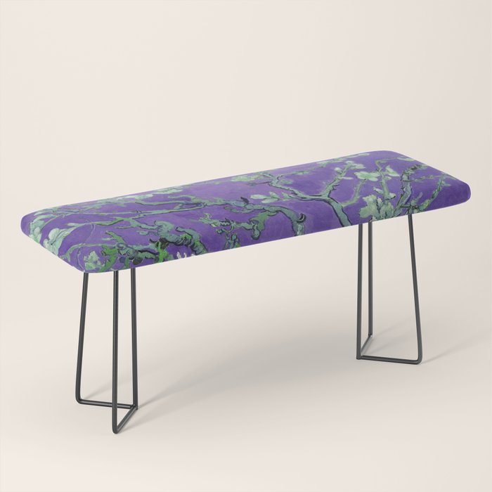 Vincent Van Gogh "Almond Blossoms" (Edited Purple) Bench