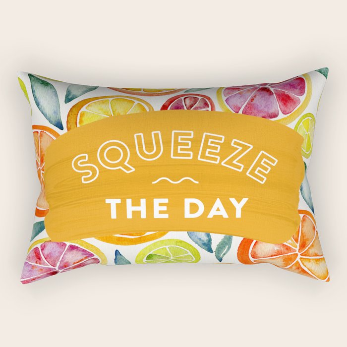 Squeeze The Day - Multi Palette Rectangular Pillow