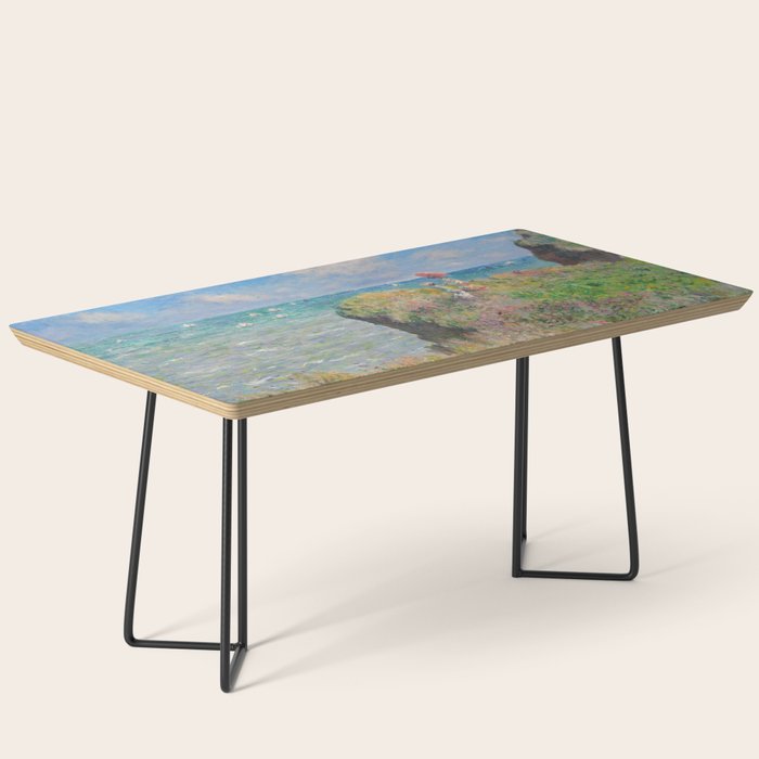 Claude Monet " Cliff Walk At Pourville" Coffee Table