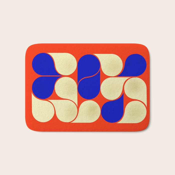 Mid-Century Geometric Shapes-No10 Bath Mat