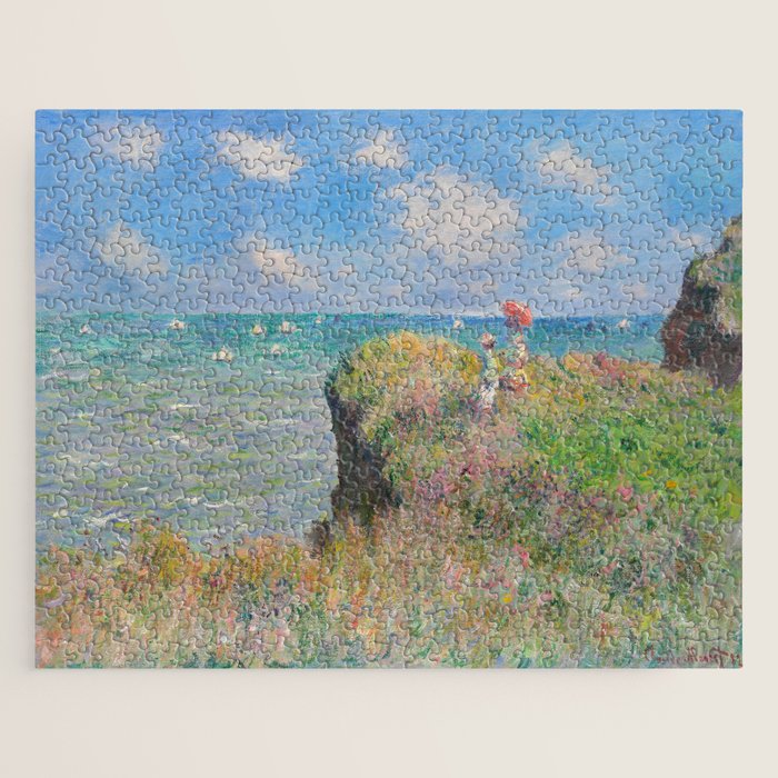 Claude Monet " Cliff Walk At Pourville" Jigsaw Puzzle