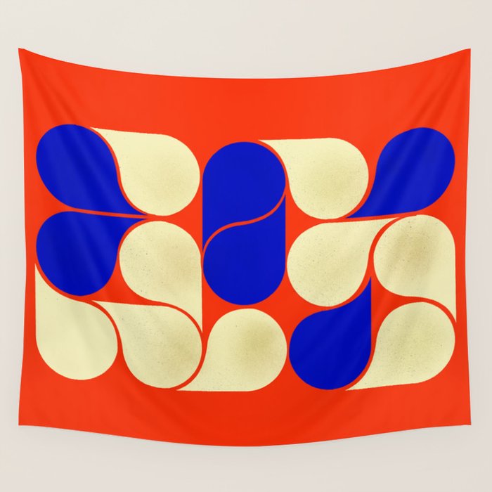 Mid-Century Geometric Shapes-No10 Wall Tapestry