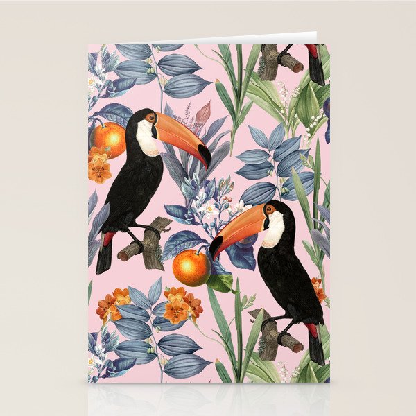 Tucan Garden #Pattern #Illustration Stationery Card