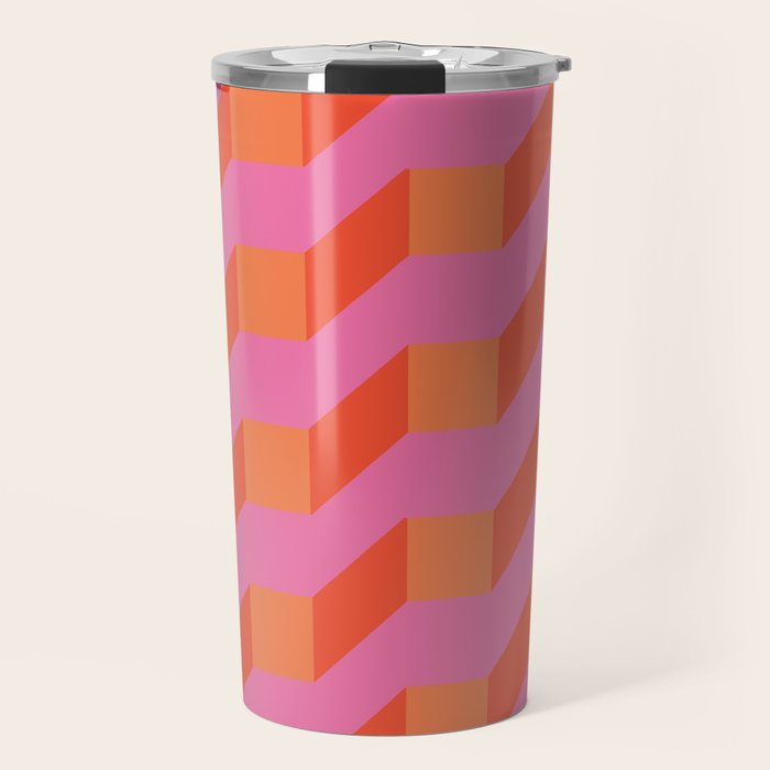 Retro Geometry Bright Pattern No10 Travel Mug