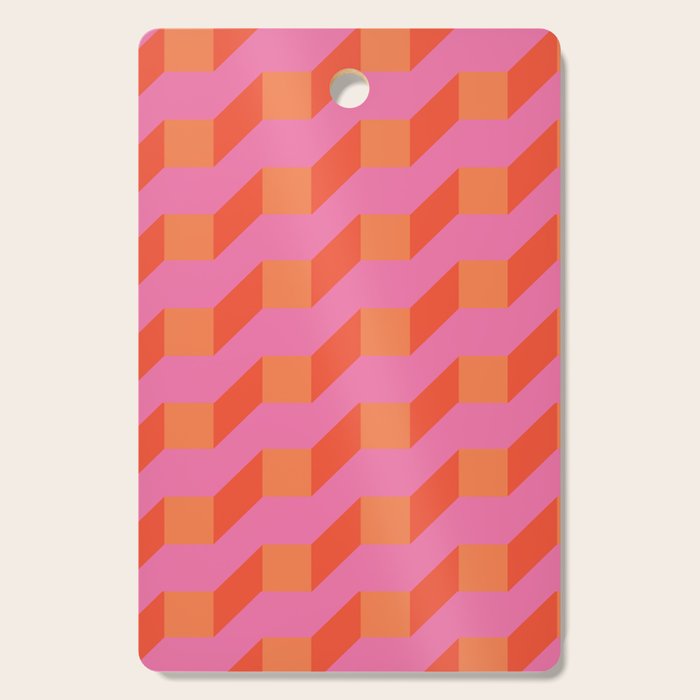 Retro Geometry Bright Pattern No10 Cutting Board