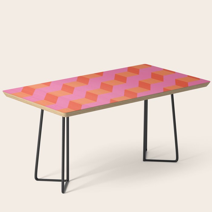 Retro Geometry Bright Pattern No10 Coffee Table