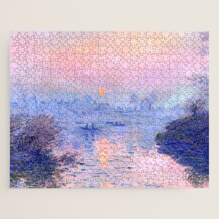 Claude Monet "Sunset On The Seine At Lavacourt. Winter Effect" Jigsaw Puzzle