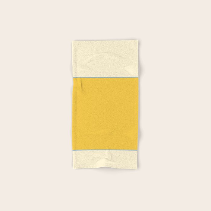 Sunshine Yellow Color Block Warm Vintage Bath Towel
