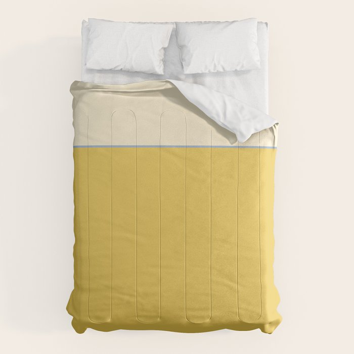 Sunshine Yellow Color Block Warm Vintage Comforter