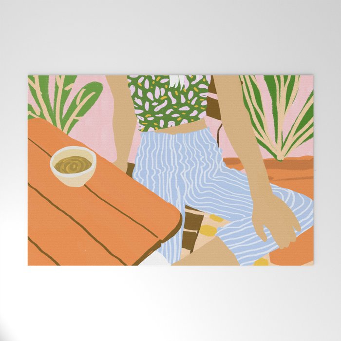 Kawa Tea #Illustration #Fashion Welcome Mat