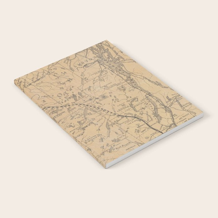 Vintage Adirondack Mountains Railroad Map (1895) V.2 Notebook