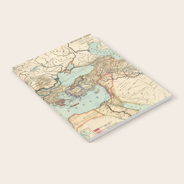 Vintage Map Of The Roman Empire (1889) Notebook