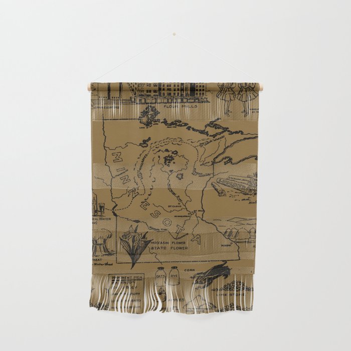 Vintage Map Of Minnesota (1912) - Tan Wall Hanging