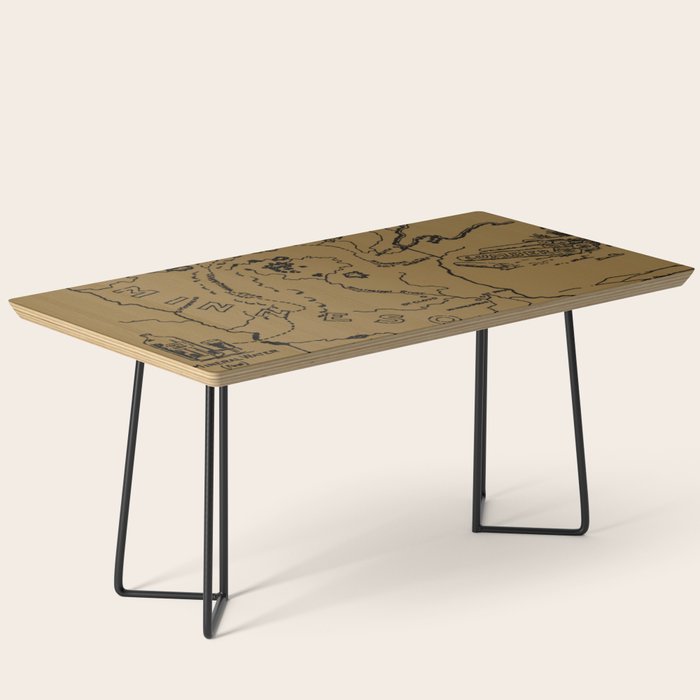 Vintage Map Of Minnesota (1912) - Tan Coffee Table