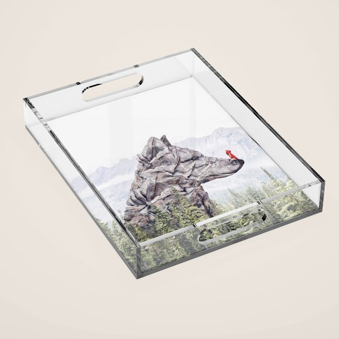 Stone Wolf | Little Red Riding Hood Acrylic Tray