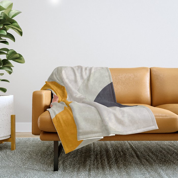 Abstract Modern Geometric Art Throw Blanket
