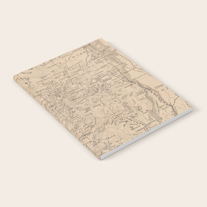 Vintage Map Of The Adirondack Mountains (1874) Notebook
