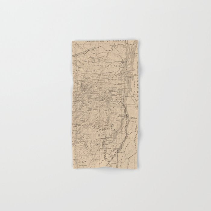 Vintage Map Of The Adirondack Mountains (1874) Bath Towel