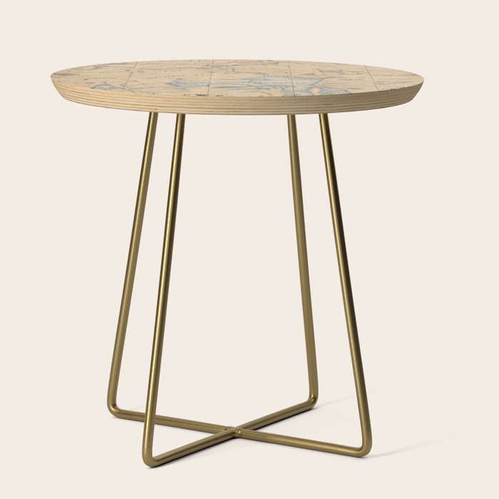 Vintage Map Of Yellowstone National Park (1889) Side Table