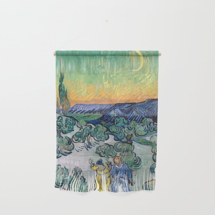 Couple Walking Among Olive Trees, Vincent Van Gogh Wall Hanging