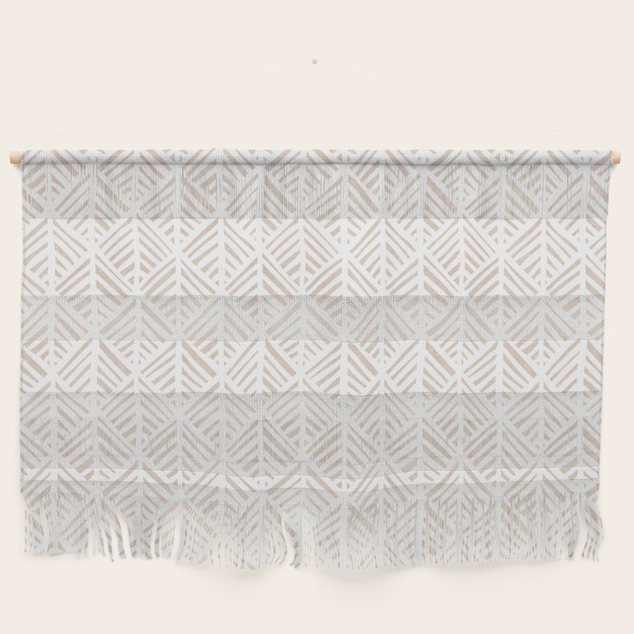 Abstract Leaf Pattern In Tan Wall Hanging