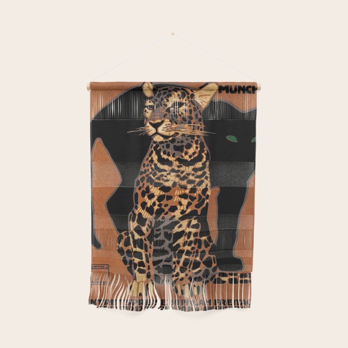 Vintage Munich Zoo Leopard 1912 Advertisement Wall Hanging