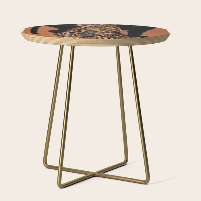 Vintage Munich Zoo Leopard 1912 Advertisement Side Table