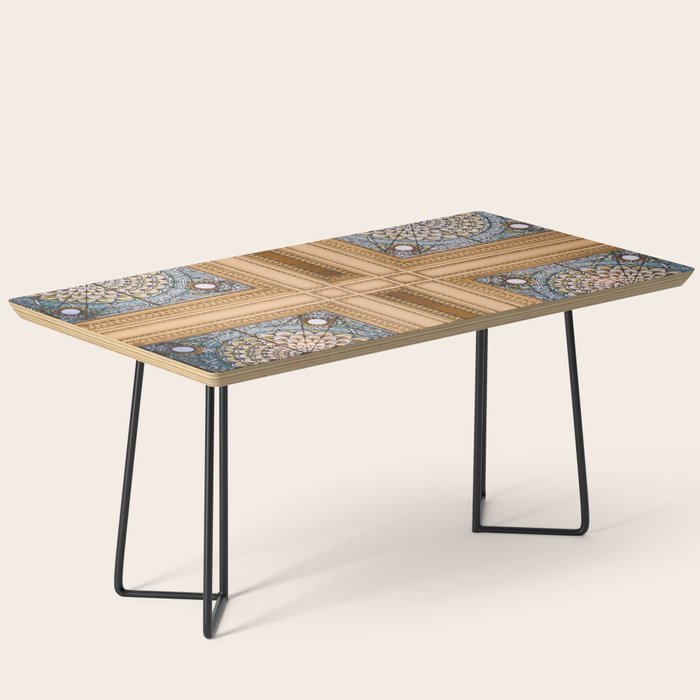 Teal X Gold X Washington Dc Architecture Coffee Table