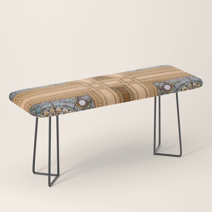 Teal X Gold X Washington Dc Architecture Bench