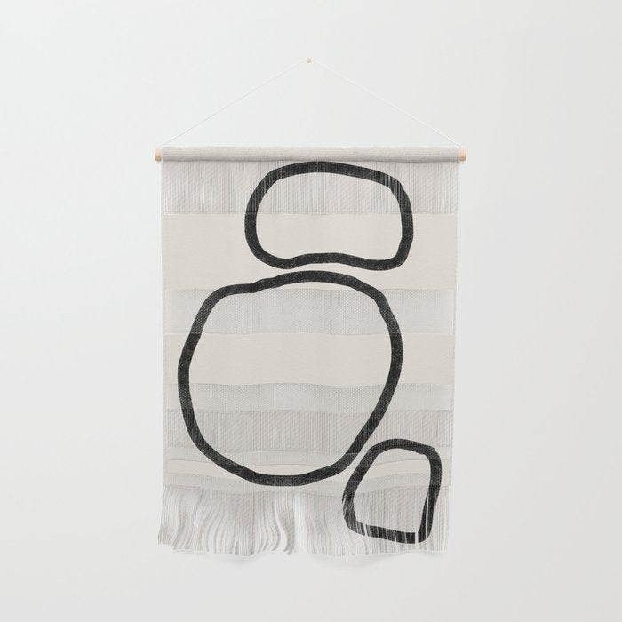 Abstract Stones, Minimalist Art Wall Hanging