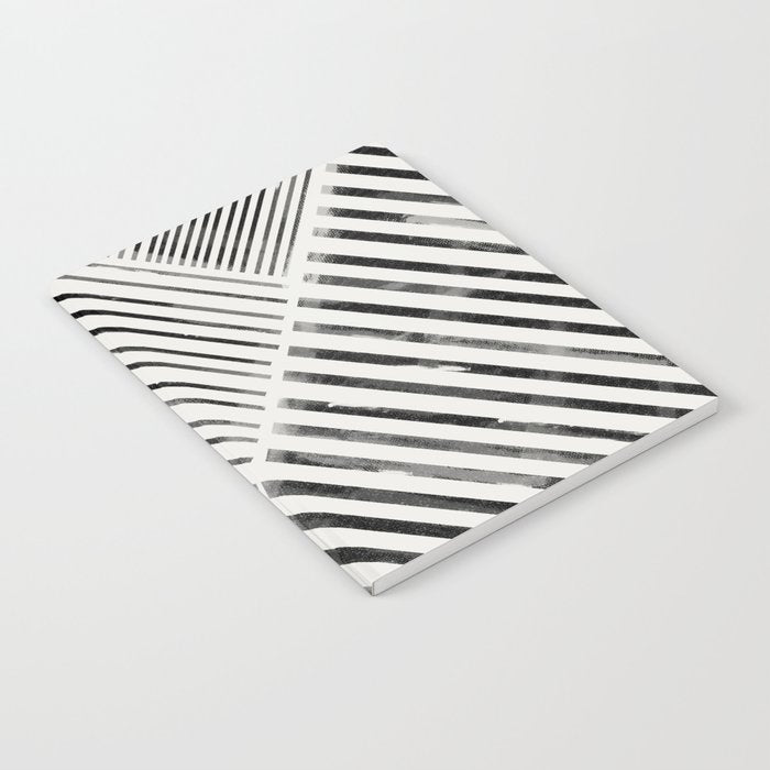 Black And White Stripes, Abstract Notebook