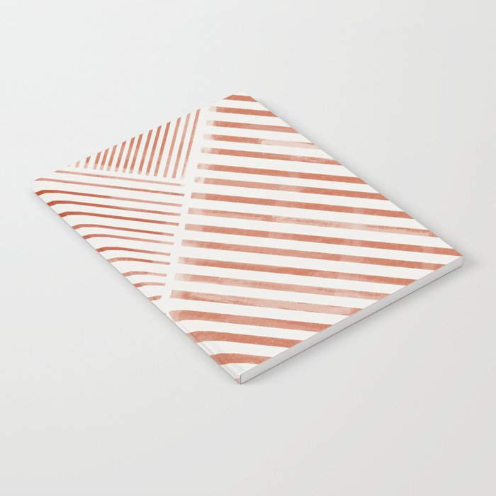 Blush Pink Stripes, Geometric Art Notebook