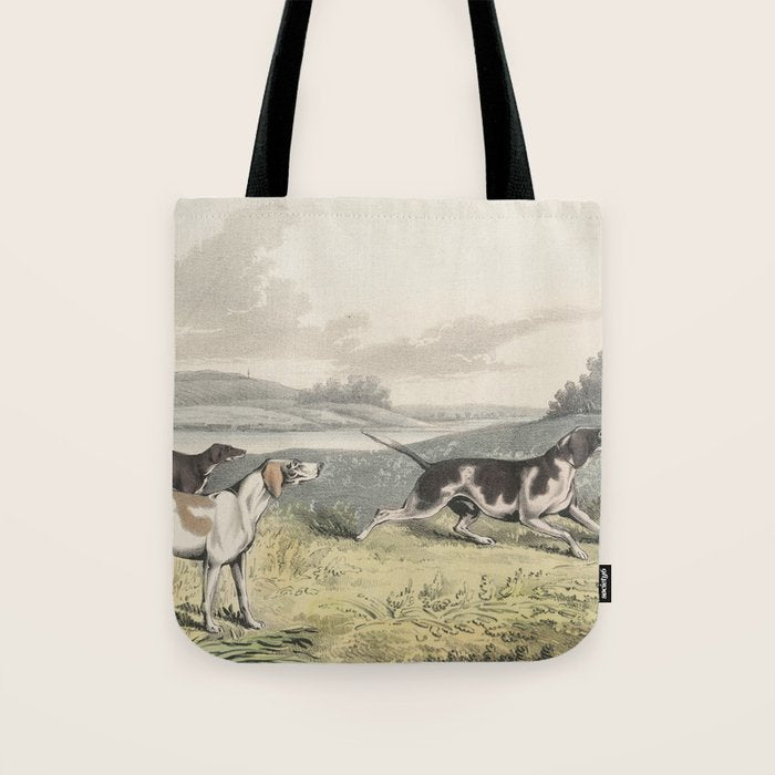 Vintage Illustration Of Pointer Dogs (1846) Tote Bag