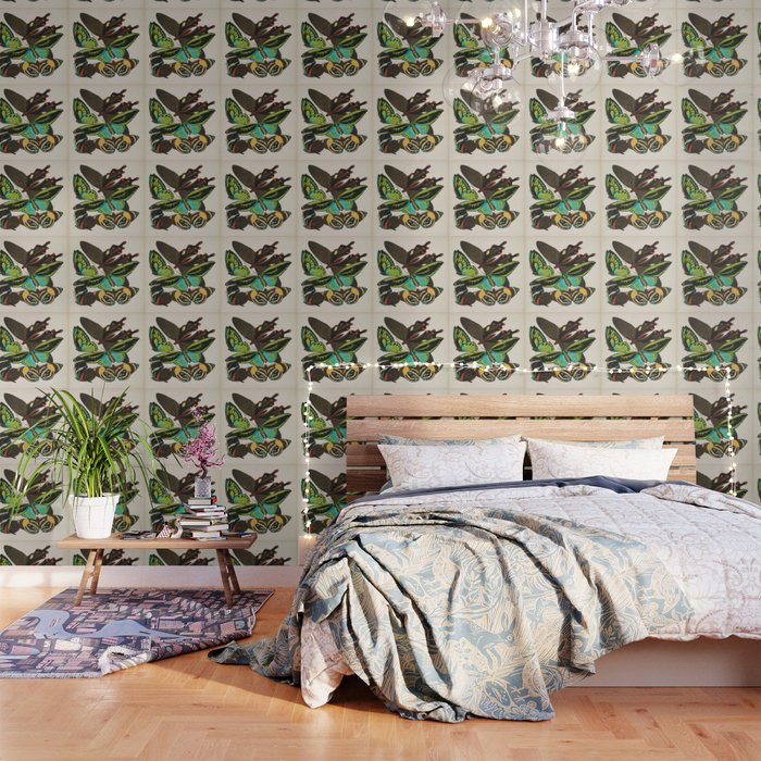 Vintage Butterfly Illustration Ea Seguy Papillon Wallpaper