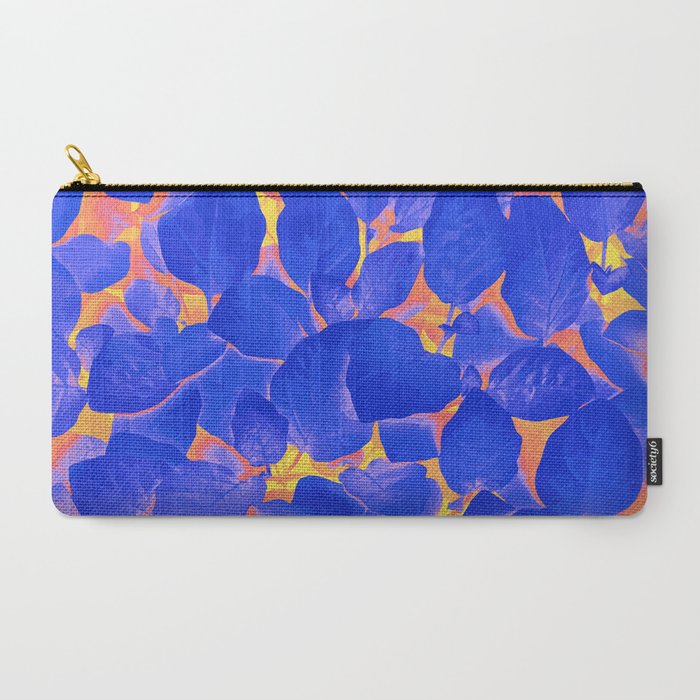 Supercontrast, Pop Of Color Ultraviolet Nature, Floral Graphic Design Carry All Pouch