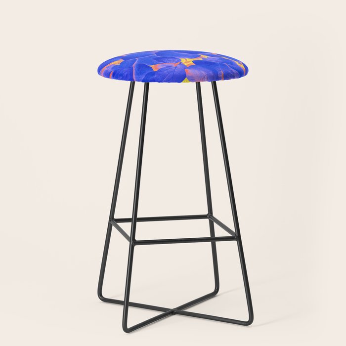 Supercontrast, Pop Of Color Ultraviolet Nature, Floral Graphic Design Stool
