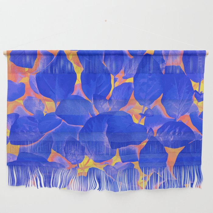 Supercontrast, Pop Of Color Ultraviolet Nature, Floral Graphic Design Wall Hanging