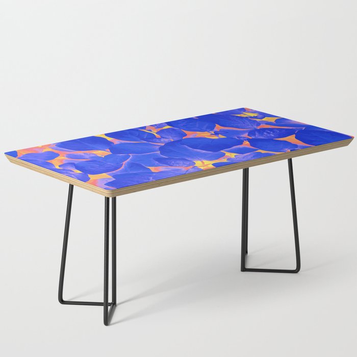Supercontrast, Pop Of Color Ultraviolet Nature, Floral Graphic Design Coffee Table