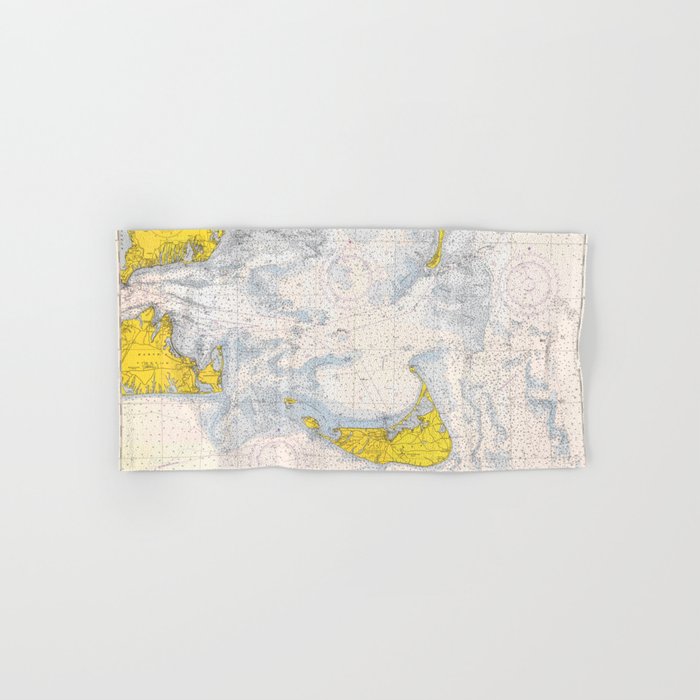 Vintage Map Of The Nantucket Sound (1966) Bath Towel