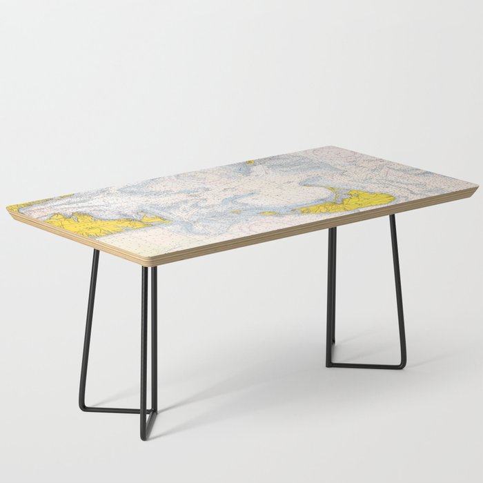 Vintage Map Of The Nantucket Sound (1966) Coffee Table